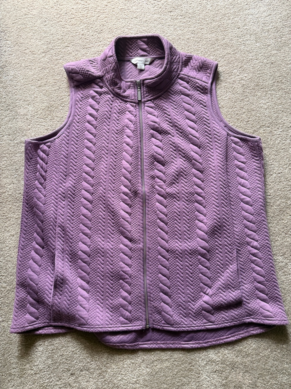 Women’s Quilted Sleeveless Zip Vest - Purple
